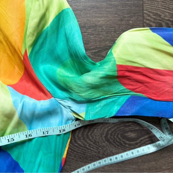 WeWoreWhat Vibrant Blue and Green Mini Dress - Picture 9 of 10